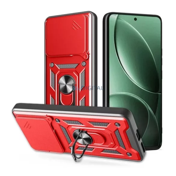 HUSĂ! - Protector de telefon din silicon Defender (rezistent la șocuri, inel de reținere, protector de cameră) PIROS Xiaomi Poco F7 Pro