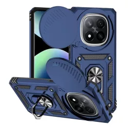   HUSĂ! - Defender silicon protector de telefon (rezistent la șocuri, inel de reținere, protector de cameră) CUTTING BLUE Xiaomi Redmi Notă 14 Pro Plus 5G