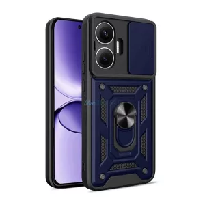 HUSĂ! - Defender silicon protector de telefon (rezistent la șocuri, inel de reținere, protector de cameră) CUTTING BLUE Xiaomi Poco F7
