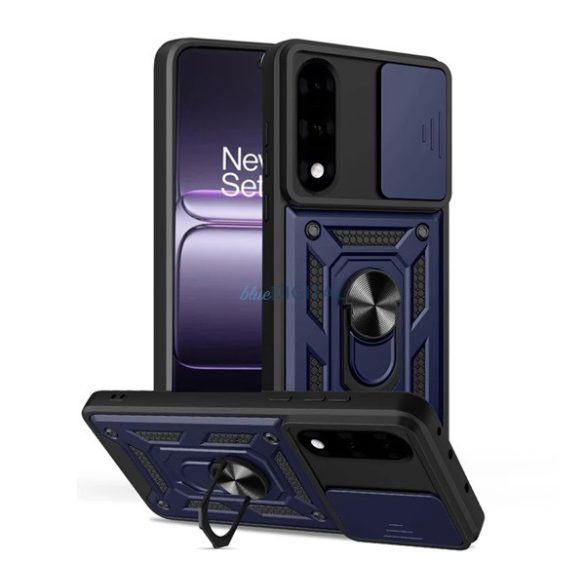 HUSĂ! - Protector de telefon din silicon Defender (rezistent la șocuri, inel de reținere, protector de cameră) BLUE OnePlus Nord 5