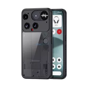 HUSĂ! - DUX DUCIS AIMO silicon protector de telefon (rezistent la șocuri, protecția camerei, mat) BLACK Nothing Phone (3)