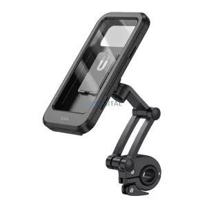 HOCO CA101 suport pentru telefon pentru biciclete și motociclete (montare pe ghidon, braț reglabil, dimensiune 4.5-7", IPX4) NEGRU