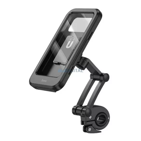 HOCO CA101 suport pentru telefon pentru biciclete și motociclete (montare pe ghidon, braț reglabil, dimensiune 4.5-7", IPX4) NEGRU