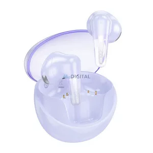 HOCO EW202 cască bluetooth STAREO (v5.4, TWS, microfon + încărcător) LILA