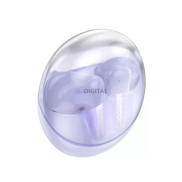 HOCO EW202 cască bluetooth STAREO (v5.4, TWS, microfon + încărcător) LILA