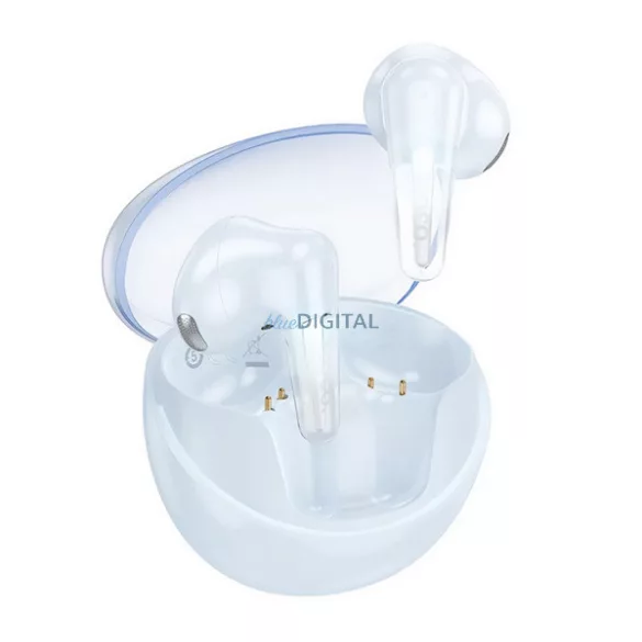 HOCO EW202 cască bluetooth STAREO (v5.4, TWS, microfon + încărcător) LIGHT BLUE
