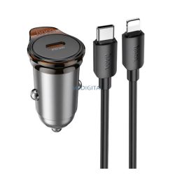   Încărcător auto HOCO NZ16 cu priză Type-C (30W, încărcător rapid PD + cablu Lightning) VERDE