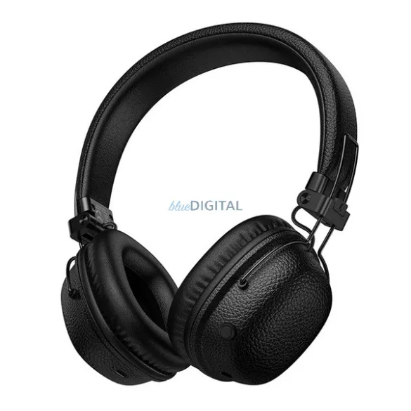 HOCO W64 cască bluetooth Stereo (v5.3, mufă de 3,5 mm, pliabilă) NEGRU