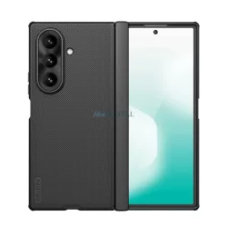   HUSĂ! - NILLKIN SUPER FROSTED FOLD plastic protector de telefon (cauciucat, suprafață aspră, suport de birou, suport pentru creion) NEGRU Samsung Galaxy Z Fold7 (SM-F966)