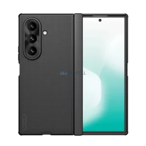 HUSĂ! - NILLKIN SUPER FROSTED FOLD plastic protector de telefon (cauciucat, suprafață aspră, suport de birou, suport pentru creion) NEGRU Samsung Galaxy Z Fold7 (SM-F966)