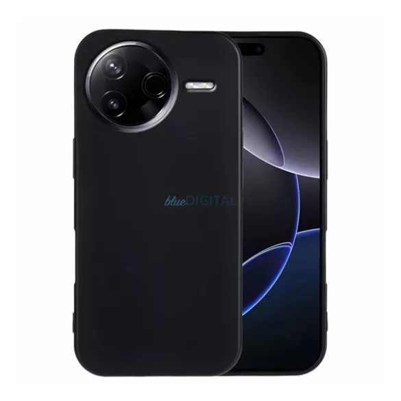HUSĂ! - Capac de telefon din silicon (mat) BLACK Xiaomi Poco F7 Pro