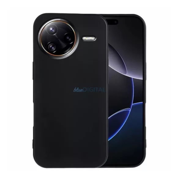 HUSĂ! - Capac de telefon din silicon (mat) BLACK Xiaomi Poco F7 Ultra