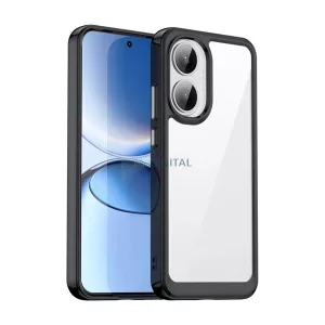 HUSĂ! - Silicon protector de telefon (rezistent la șocuri, spate transparent) BLACK Xiaomi Poco F7