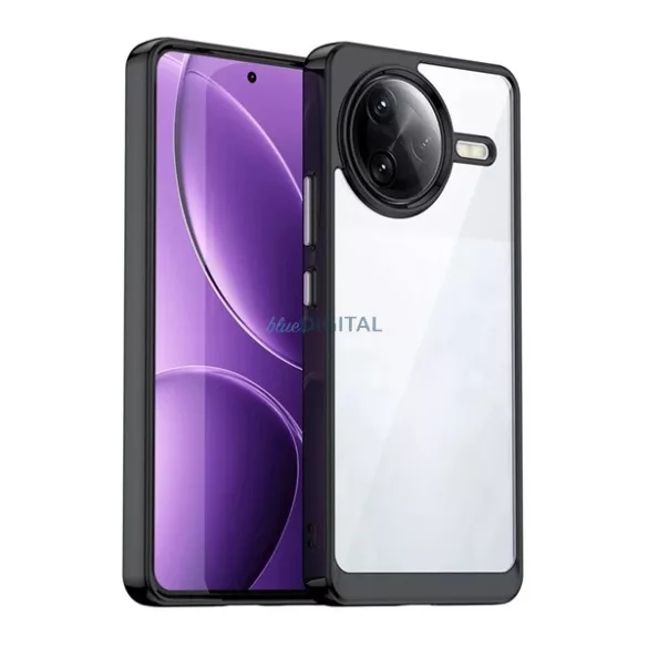 HUSĂ! - Silicon protector de telefon (rezistent la șocuri, spate transparent) BLACK Xiaomi Poco F7 Ultra