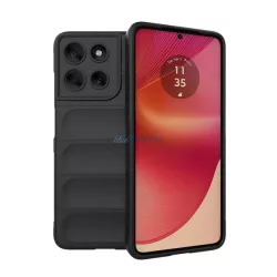   HUSĂ! - Silicon protector de telefon (rezistent la șocuri, protecție cameră, 3D) BLACK Motorola Moto G56 (XT2529)