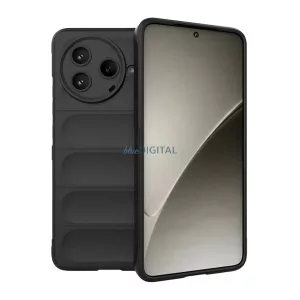 HUSĂ! - Silicon protector de telefon (rezistent la șocuri, protecție cameră, 3D) BLACK Xiaomi Poco F7 Pro