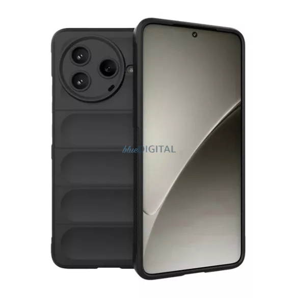HUSĂ! - Silicon protector de telefon (rezistent la șocuri, protecție cameră, 3D) BLACK Xiaomi Poco F7 Pro