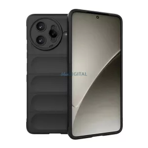 HUSĂ! - Silicon protector de telefon (rezistent la șocuri, protecția camerei, 3D) BLACK Xiaomi Poco F7 Ultra