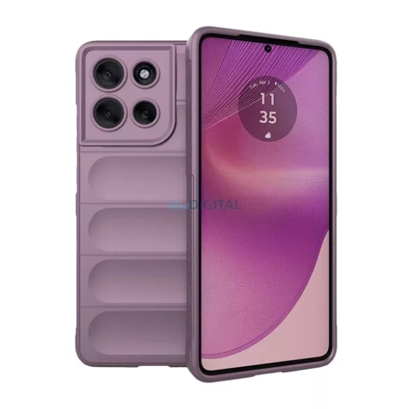 HUSĂ! - Silicon protector pentru telefon (rezistent la șocuri, protecție cameră, 3D) LILA Motorola Moto G86 5G (XT2527)