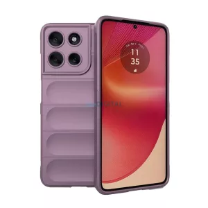 HUSĂ! - Silicon protector pentru telefon (rezistent la șocuri, protecție cameră, 3D) LILA Motorola Moto G56 (XT2529)