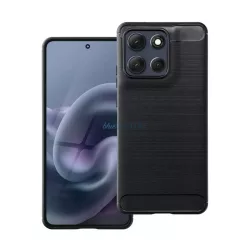   HUSĂ! - Silicon protector de telefon (rezistent la impact, bubble heel, periat, model de carbon) BLACK Motorola Moto G86 5G (XT2527)