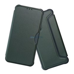   HUSĂ! - Carcasă permanentă, efect piele (FLIP, deschidere laterală, rezistență la impact, călcâi cu bule, protecție cameră, model carbon) PERNA PLIABILĂ Samsung Galaxy A17 5G (SM-A176)