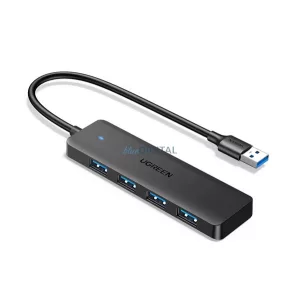 UGREEN CM219 USB HUB 4in1 (hub, 4 prize USB, 15cm) NEGRU
