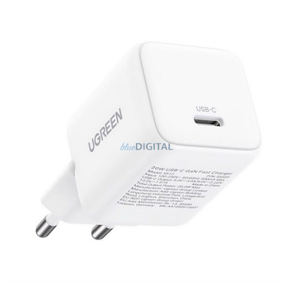 UGREEN X513 Încărcător de curent alternativ cu priză Type-C (30W, GaN, încărcător rapid PD) ALB