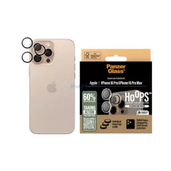   Sticlă de protecție a camerei PANZERGLASS HOOPS (9H + cadru) pentru Apple iPhone 16 Pro Max, iPhone 16 Pro