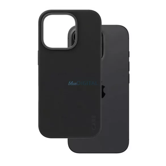 HUSĂ! - PANZERGLASS CARE FASHIONABLE silicon telefon protector (rezistent la șocuri, ultra-subțire, camera de protecție, MagSafe) BLACK Apple iPhone 16 Pro