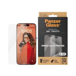   PANZERGLASS CLASSIC FIT ecran protector de sticlă (extra rezistent la zgârieturi, rezistent la impact) pentru Apple iPhone 15 Pro