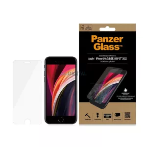 PANZERGLASS STANDARD FIT ANTIBACTERIAL ecran protector de sticlă (rezistent la zgârieturi, antibacterian) pentru Apple iPhone SE 2 (2020), iPhone SE (2016), iPhone 7 4.7