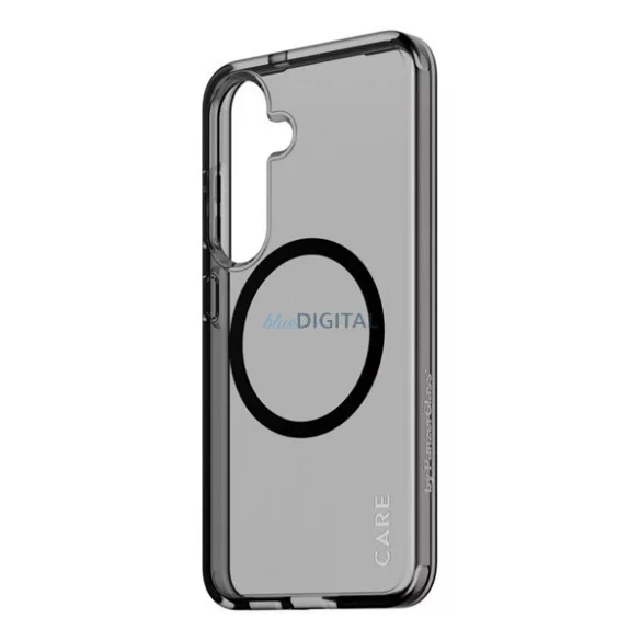 HUSĂ! - PANZERGLASS CARE FLAGSHIP URBAN COMBAT SMOKEY CASE silicon protector de telefon (rezistent la șocuri, protecția camerei, wireless) BLACK Samsung Galaxy S25 (SM-S931)