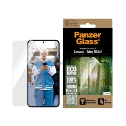   PANZERGLASS ECO MATRIX ecran protector de sticlă (flexibil, rezistent la zgârieturi + cadru de sprijin) pentru Samsung Galaxy S25 (SM-S931)