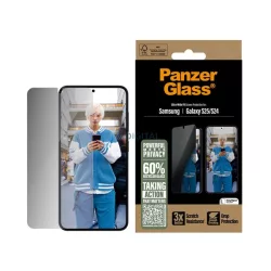   PANZERGLASS PRIVACY ULTRA-WIDE FIT ecran protector de sticlă (3D, vedere de protecție + cadru) BLACK Samsung Galaxy S25 (SM-S931)