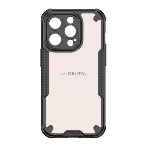 HUSĂ! - Defender Silicone Phone Protector (rezistent la șocuri, călcâi cu bule, spate acrilic, protector de cameră) BLACK Apple iPhone 17 Air