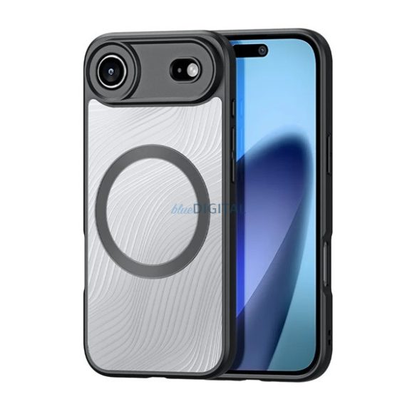 HUSĂ! - DUX DUCIS AIMO silicon telefon protector (rezistent la șocuri, protecția camerei, MagSafe, val) BLACK Apple iPhone 17 Air