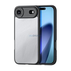   HUSĂ! - DUX DUCIS AIMO silicon telefon protector (rezistent la șocuri, protecția camerei, mat, val) BLACK Apple iPhone 17 Air