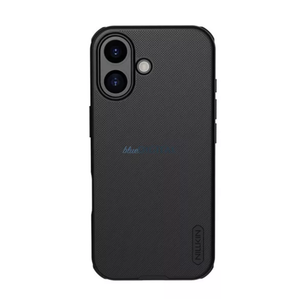 HUSĂ! - NILLKIN SUPER FROSTED PRO plastic protector de telefon (rezistent la impact, cauciucat, suprafață aspră) BLACK Apple iPhone 17