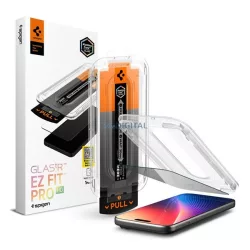   SPIGEN EZ FIT HD Sticlă protectoare pentru ecran (2.5D, protecție vizuală, 0.2mm, 9H + cadru) pentru Apple iPhone 17 Pro