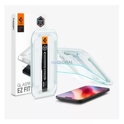   SPIGEN EZ FIT ecran protector de sticlă 2pcs (2.5D, caz-friendly, ultra-subțire, 0.2mm, 9H + cadru) pentru Apple iPhone 17 Air