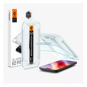 SPIGEN EZ FIT ecran protector de sticlă 2pcs (2.5D, caz-friendly, ultra-subțire, 0.2mm, 9H + cadru) pentru Apple iPhone 17 Air
