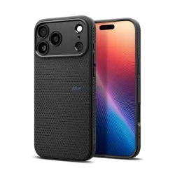   HUSĂ! - SPIGEN LIQUID AIR silicon protector de telefon (rezistent la șocuri, bubble heel, diamant) BLACK Apple iPhone 17 Pro Max