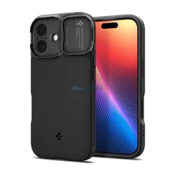   HUSĂ! - SPIGEN OPTIK ARMOR MAG silicon telefon protector (protector camera, MagSafe) BLACK Apple iPhone 17