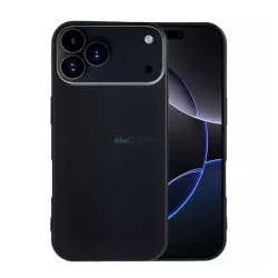   HUSĂ! - Capac de telefon din silicon (mat) BLACK Apple iPhone 17 Pro Max