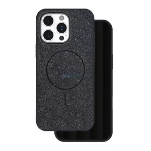 HUSĂ! - Capac de telefon din silicon (spate din plastic, protecție cameră, MagSafe, lucios) BLACK Apple iPhone 17 Air