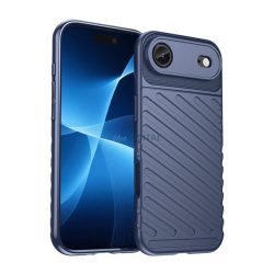   HUSĂ! - Silicon protector de telefon (rezistent la impact, cu dungi, model convex) BLEACH BLUE Apple iPhone 17 Air