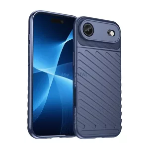 HUSĂ! - Silicon protector de telefon (rezistent la impact, cu dungi, model convex) BLEACH BLUE Apple iPhone 17 Air