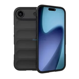 HUSĂ! - Silicon protector de telefon (rezistent la șocuri, protecția camerei, 3D) BLACK Apple iPhone 17 Air