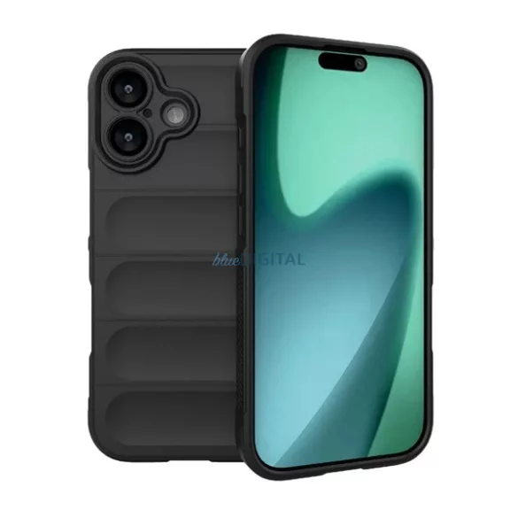 HUSĂ! - Silicon protector de telefon (rezistent la șocuri, protecția camerei, 3D) BLACK Apple iPhone 17